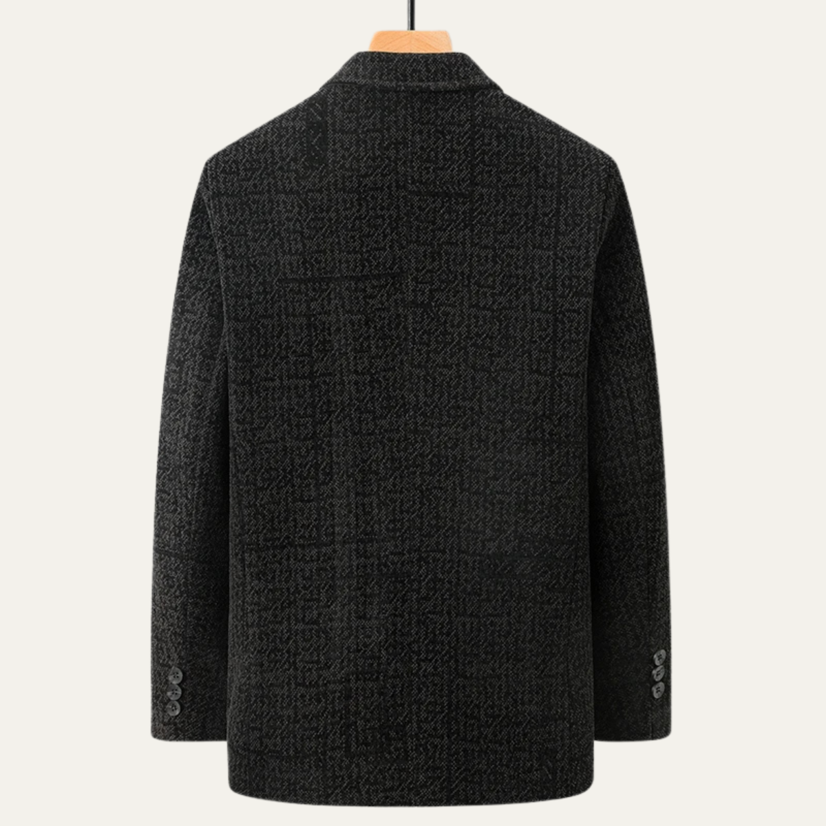 Luxury Men's Wool Blazer with Faux Fur Lining