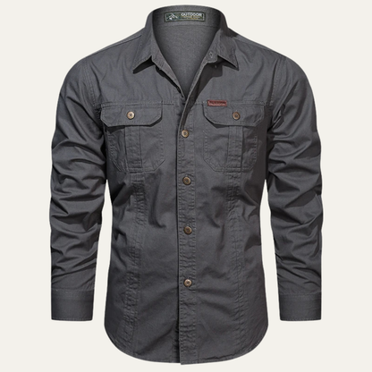 Relaxed Fit Mens Cotton Button Shirt