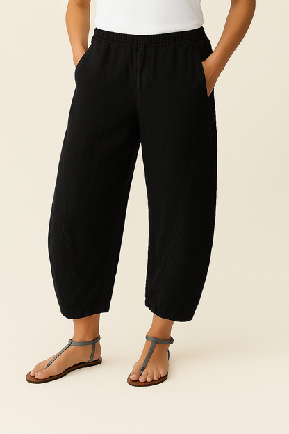 Classic Comfortable Straight Leg Cotton Trousers