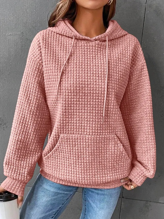 Cozy Women's Quilted Hoodie with Pocket