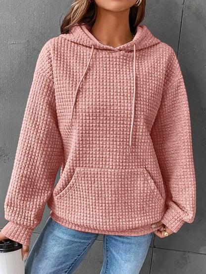 Cozy Women's Quilted Hoodie with Pocket