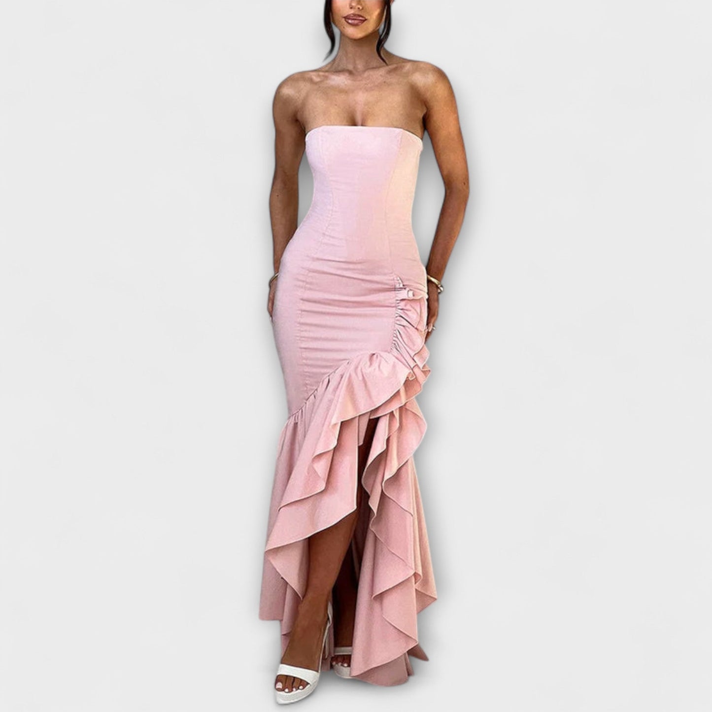 Elegant Sleeved Maxi Dress for Formal Occasions