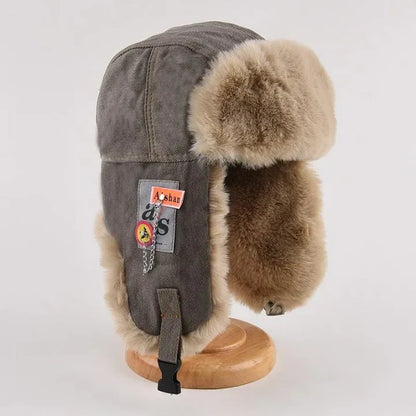 Warm Fleece Trapper Hat with Ear Flaps