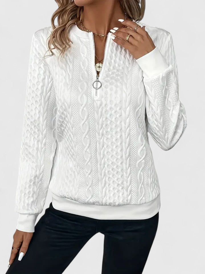 Elegant Women's Crew Neck Sweater - Olytrend