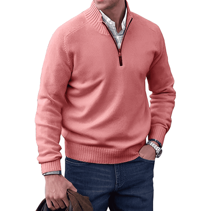 Men's Cozy Wool Quarter Zip Sweater