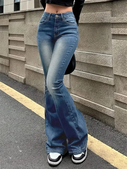 Women's High Waist Wide Leg Classic Jeans