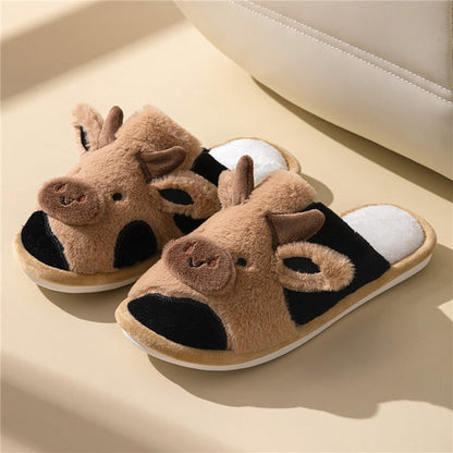 Cozy Women's Holiday Fuzzy Slippers