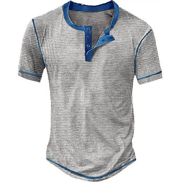 Classic Men's Short Sleeve Henley Tee