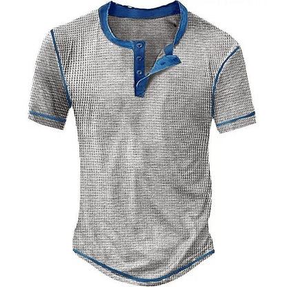 Classic Men's Short Sleeve Henley Tee