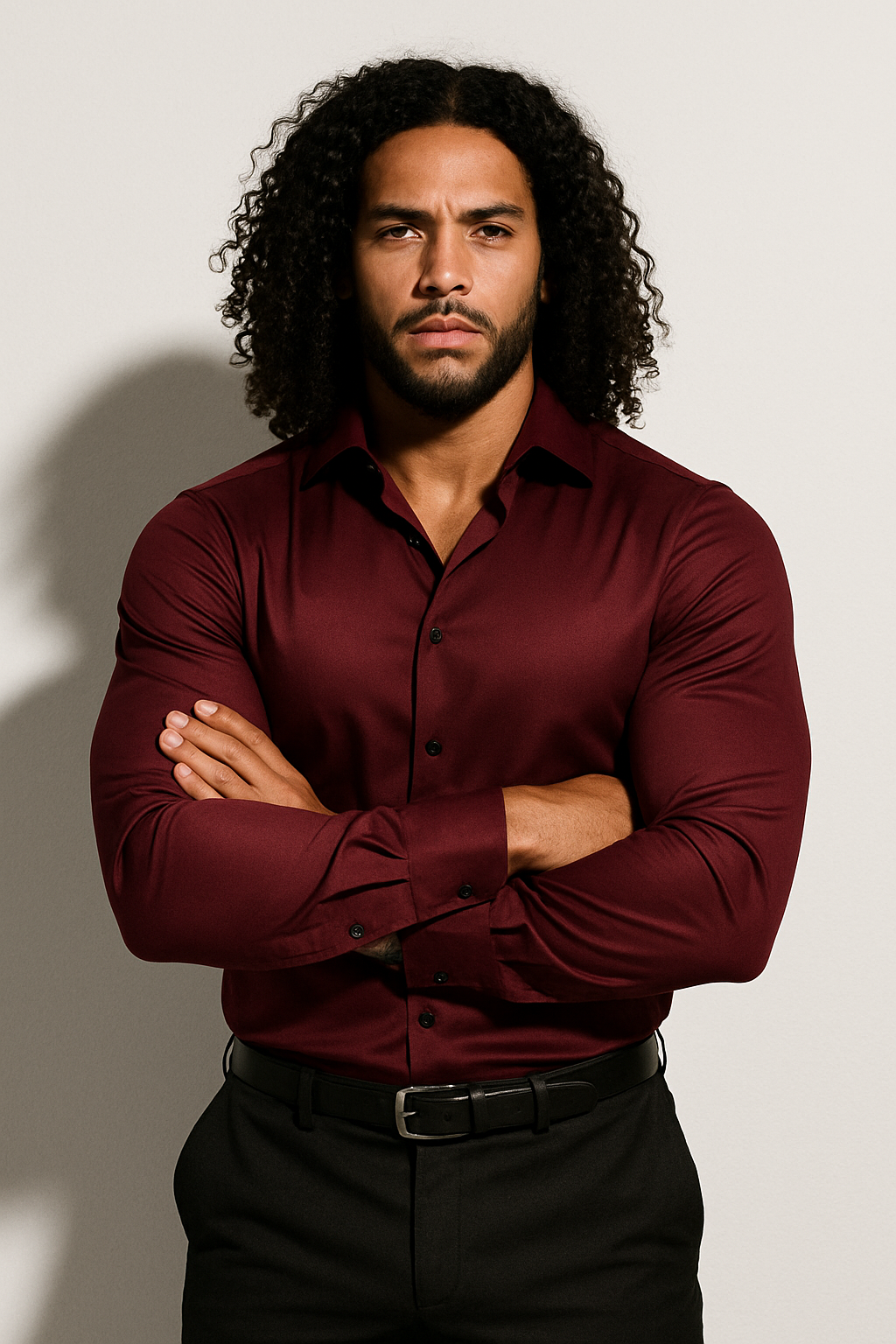 Slim Fit Men's Classic Dress Shirt