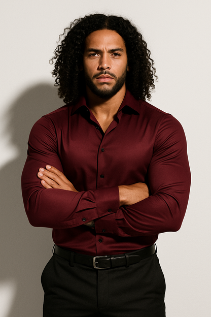 Slim Fit Men's Classic Dress Shirt