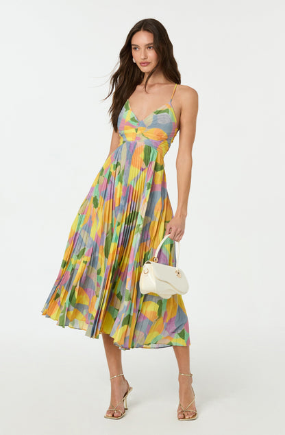 Flowy Long Floral Print Maxi Dress