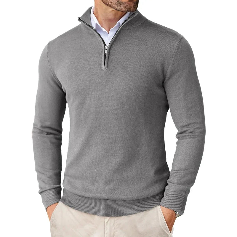 Classic Fit Men's Soft Zip Sweater