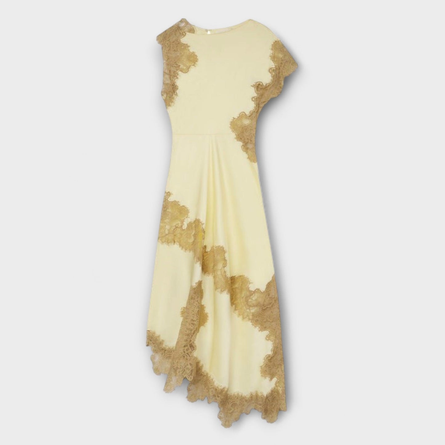 Elegant Satin Lace Evening Gown Dress