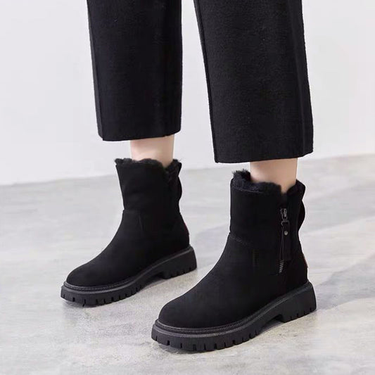 Fuzzy Lined Warm Ankle Boots - Nocini