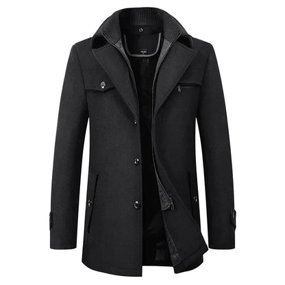 Warm Mens Wool Winter Overcoat - Nocini