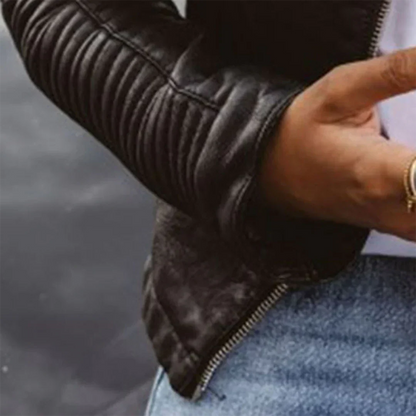Fake Leather Biker Jacket