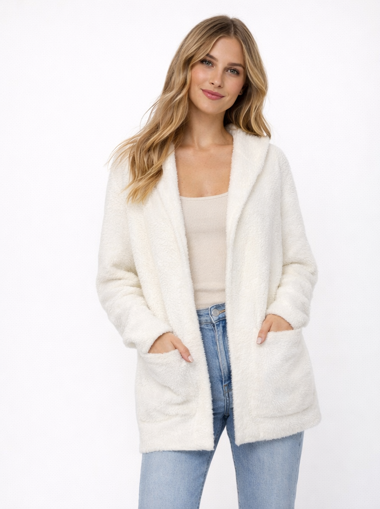 Warm Fuzzy Open Front Cardigan