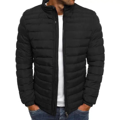 Men's Waterproof Autumn Coat with High Collar - Olytrend