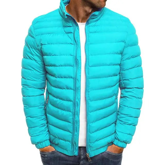 Men's Waterproof Autumn Coat with High Collar