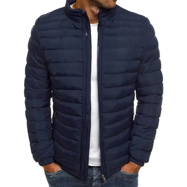 Men's Lightweight Autumn Coat with High Collar