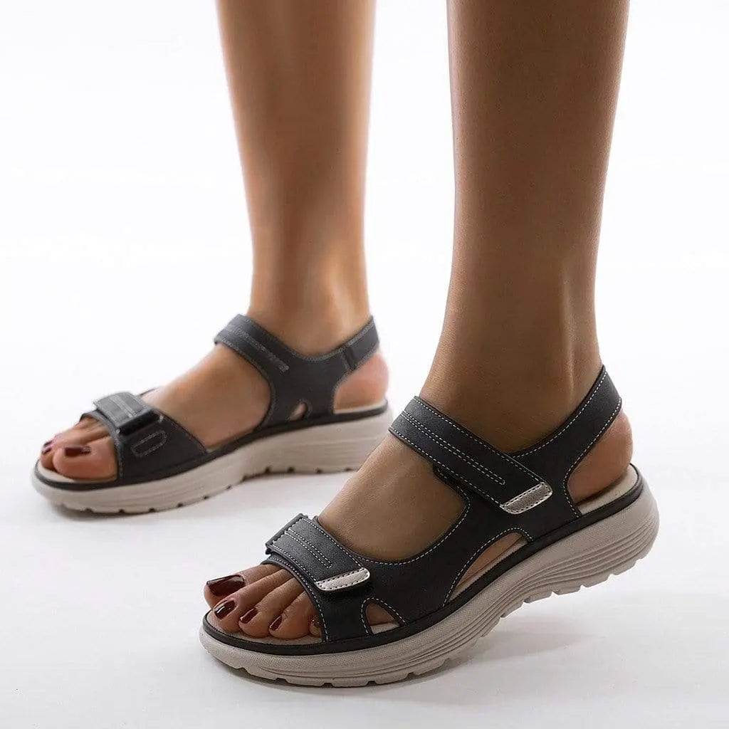 Comfortable Flat Sandals for Women - Soft Adjustable Straps - Nocini