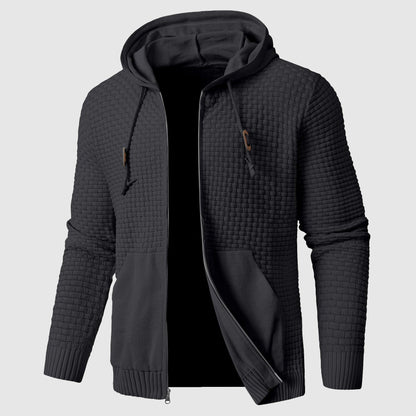 Men's Zip Up Hooded Sweater with Pockets - Nocini
