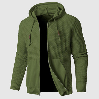 Men's Zip Up Hooded Sweater with Pockets