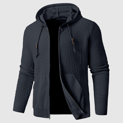 Men's Zip Up Hooded Sweater with Pockets