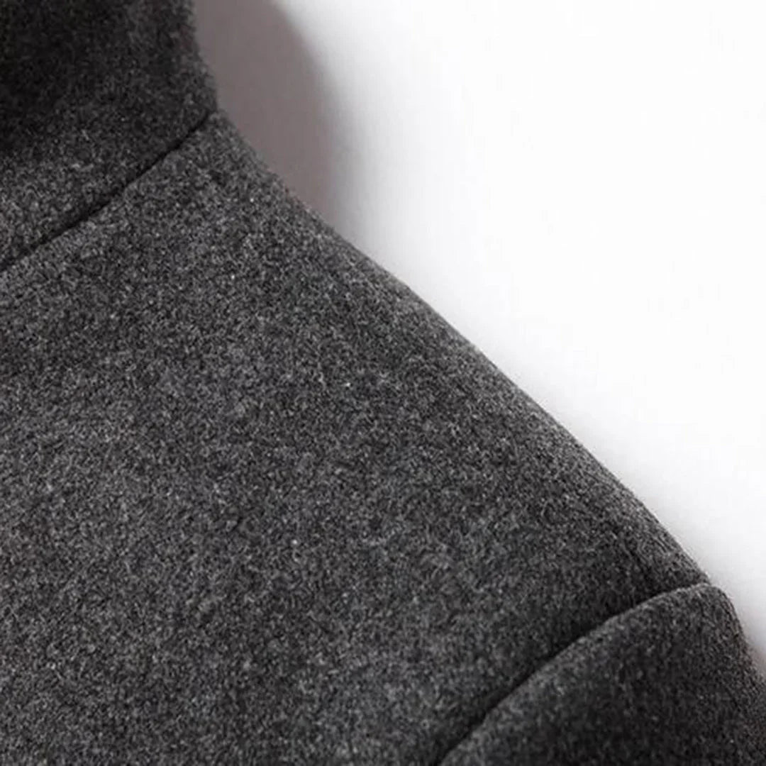 Classic Black Mens Overcoat with Elegant Style