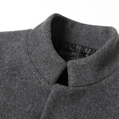 Classic Black Mens Overcoat with Elegant Style