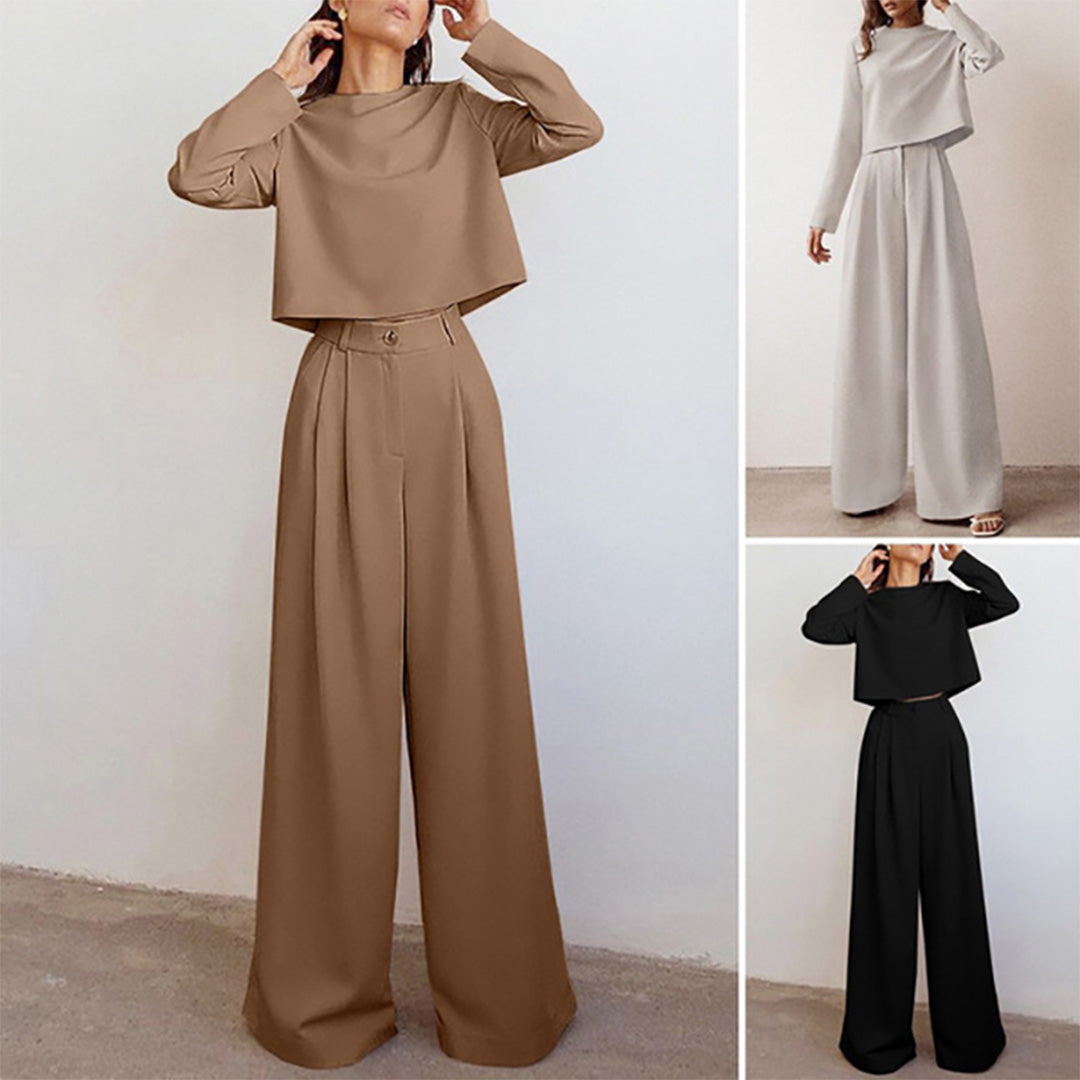 Chic Wide Leg Pantsuit Set