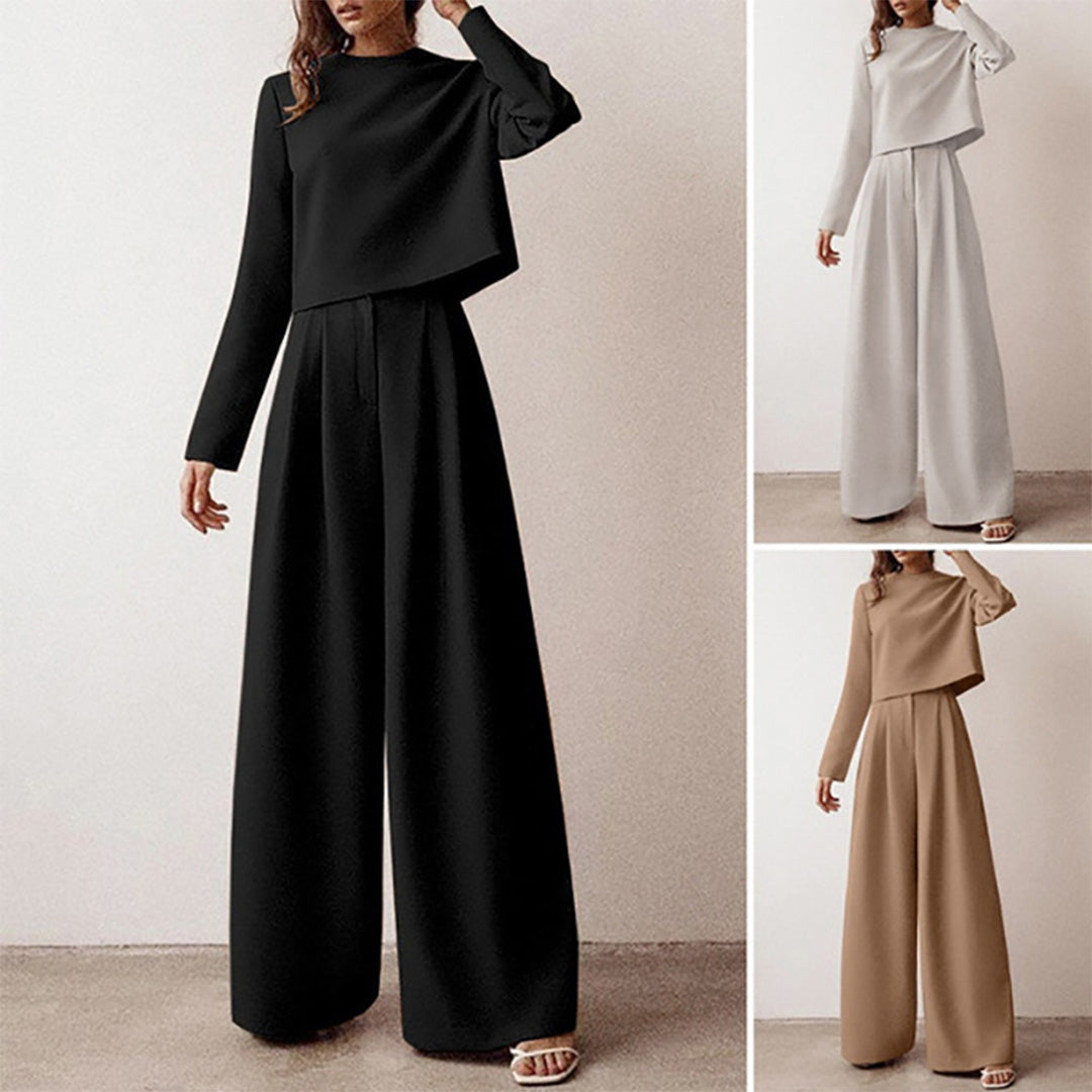 Chic Wide Leg Pantsuit Set - Olytrend