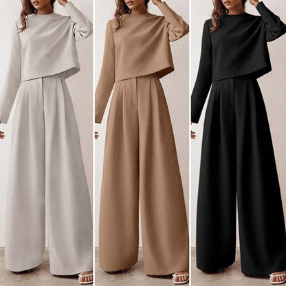 Chic Wide Leg Pantsuit Set