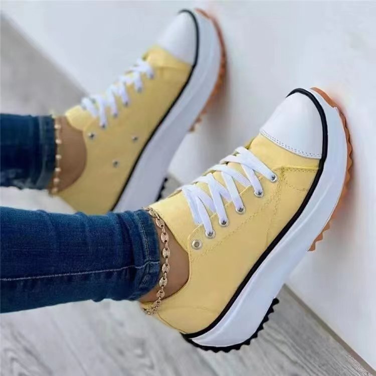 Fashionable Women's Lace Up Sneakers High Top Comfort Shoes