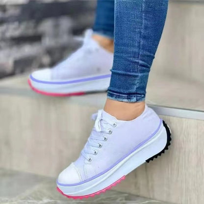 Fashionable Women's Lace Up Sneakers High Top Comfort Shoes - Nocini