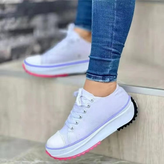 Fashionable Women's Lace Up Sneakers High Top Comfort Shoes - Nocini