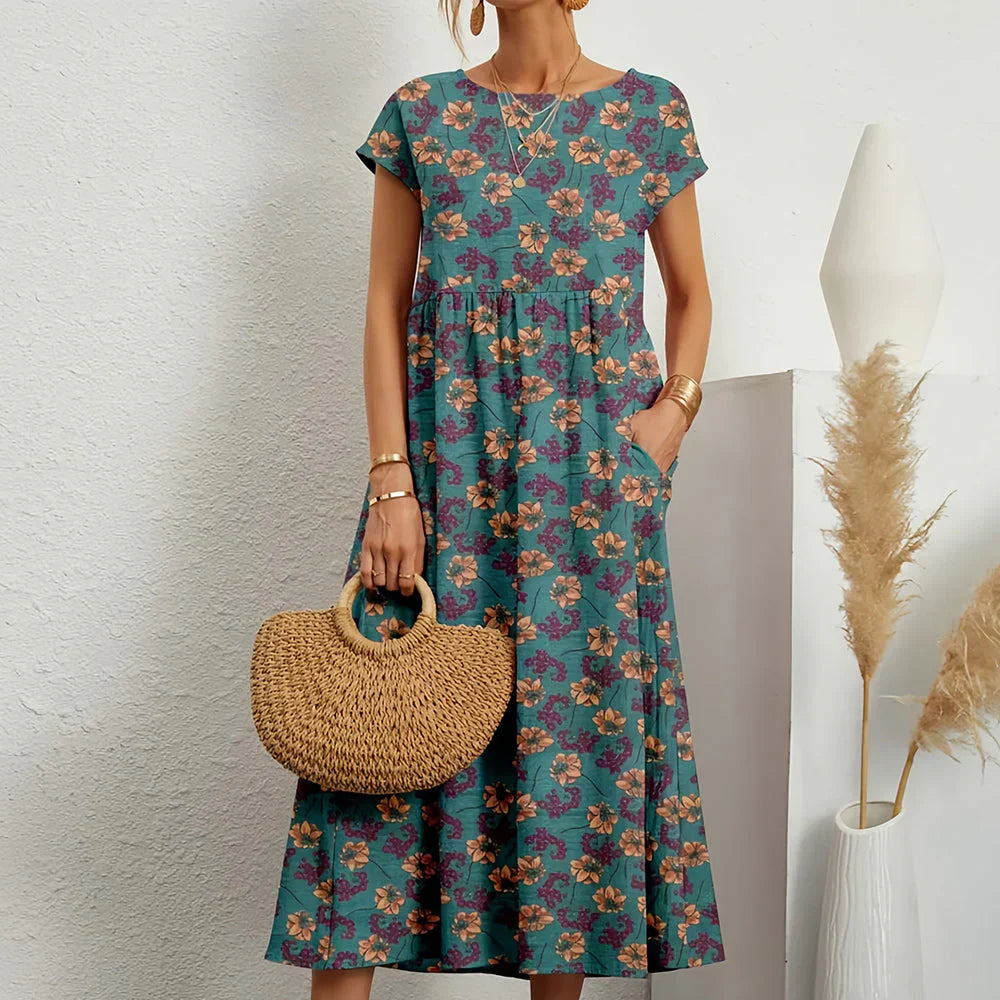 Relaxed Fit Summer Midi Dress for Women