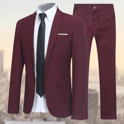Slim Fit Men's 2 Piece Business Suit