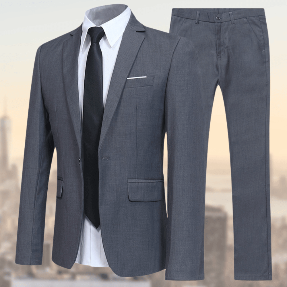 Slim Fit Men's 2 Piece Business Suit