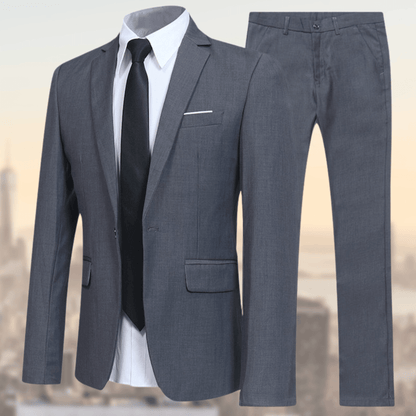 Slim Fit Men's 2 Piece Business Suit