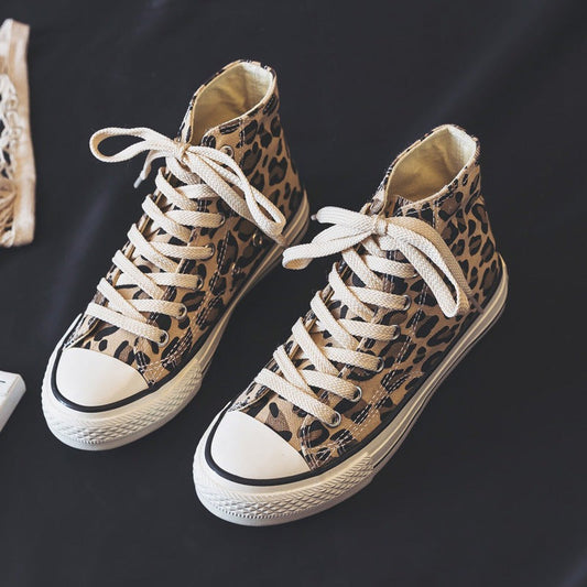 Fashionable Animal Print High Top Shoes - Nocini