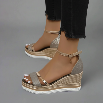 Heeled Ankle Buckle Sandals for Ladies - Olytrend