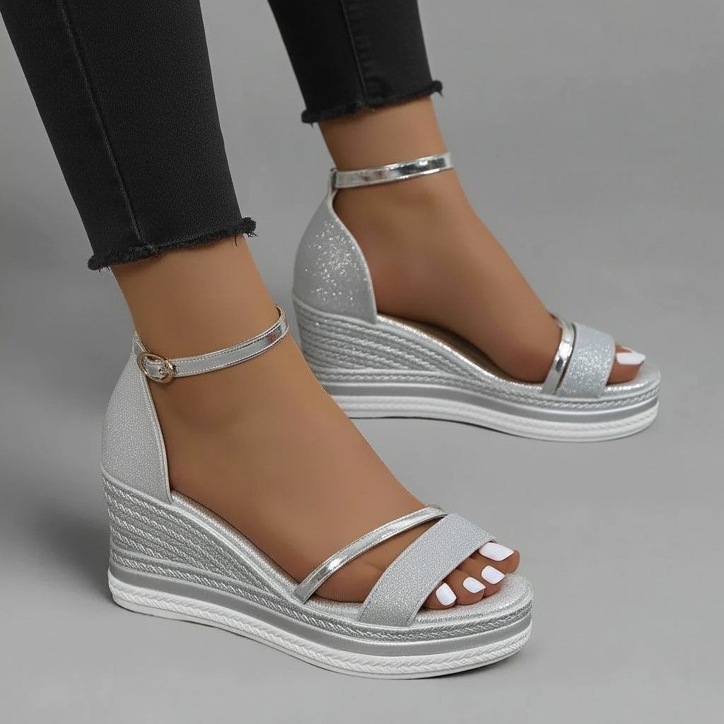 Heeled Ankle Buckle Sandals for Ladies