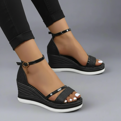 Heeled Ankle Buckle Sandals for Ladies