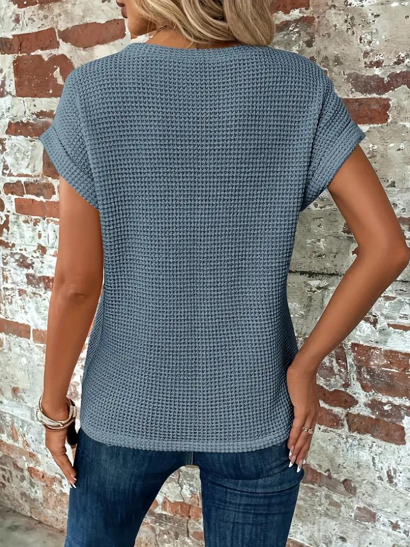 Relaxed Fit Textured Hem T-Shirt