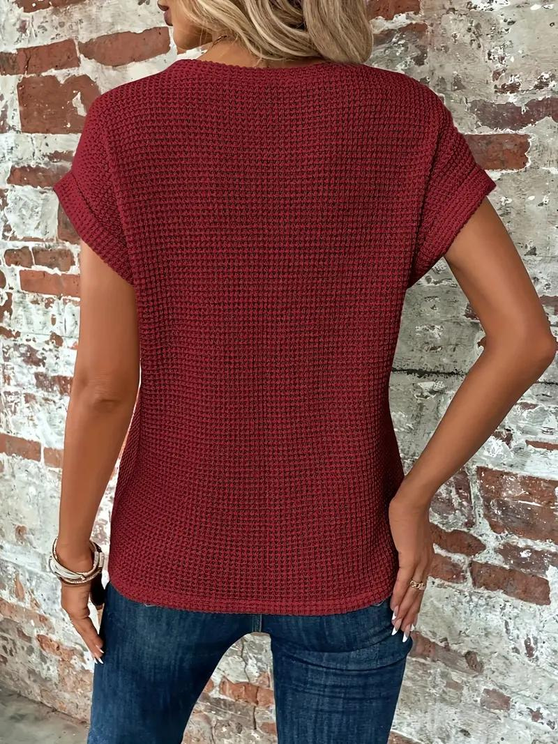 Relaxed Fit Textured Hem T-Shirt