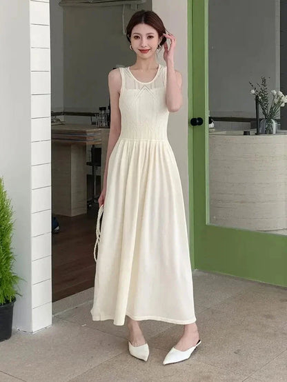 Simple Embroidered A-Line Summer Dress