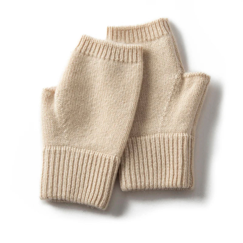 Warm Fit Fingerless Gloves | Thick Knit Cuff Gloves - Nocini