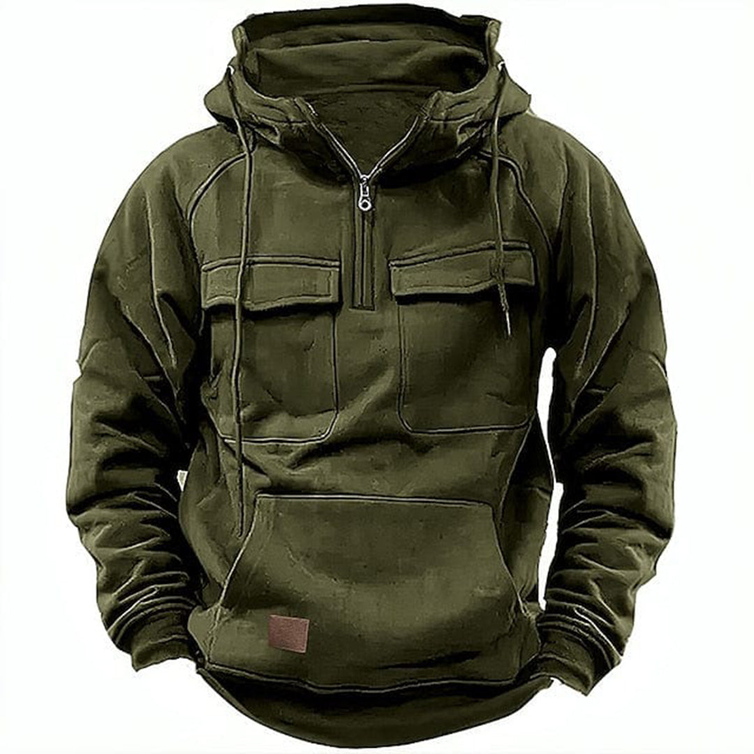 Men's Casual Hoodie with Pockets and Adjustable Hood